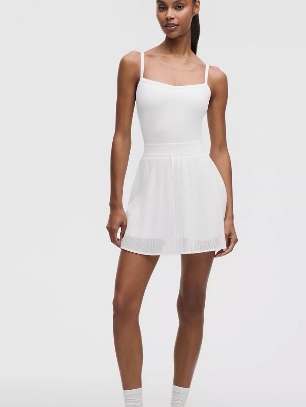 Lululemon Ace Advantage Cutout Tennis Dress color white